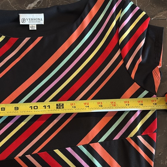 Versona Red and Black Sheath Midi Dress - Picture 7 of 9